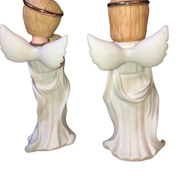 Home Interiors 2 Ceramic Angel Praying Figurines 12245-04 - Picture 5 of 11